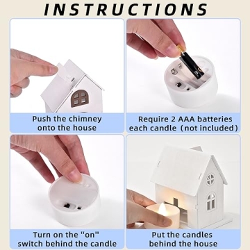 Ovootok Christmas Sculpture Set: LED Houses & Trees