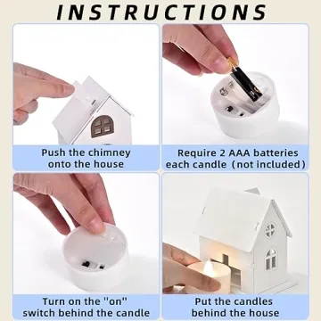 Ovootok Christmas Sculpture Set: LED Houses & Trees