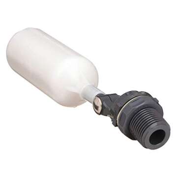 Kerick Valve MA052 PVC Mini Float Valve, Tank Mount, Adjustable Arm, 1.5 gpm at 60 psi, 1/2" NPT Male