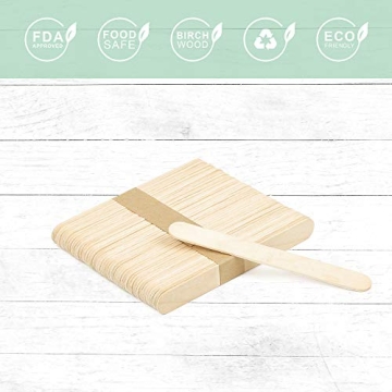 PopsicleLab 200 Natural Birch Wood Sticks for Popsicles