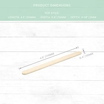 PopsicleLab 200 Natural Birch Wood Sticks for Popsicles