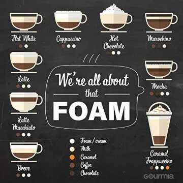 Gourmia GMF215 Cordless Electric Milk Frother & Heater, 3 Function, Detachable Base for Easy Serving, Stainless Steel, Silver