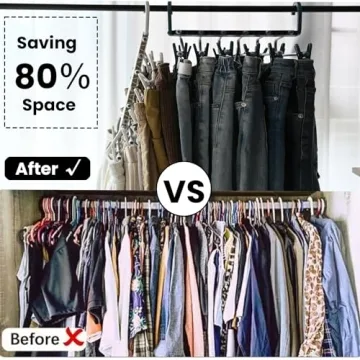 6-Tier Adjustable Pants Hanger for Space Saving Organization