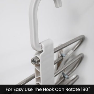 6-Tier Adjustable Pants Hanger for Space Saving Organization