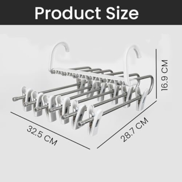 6-Tier Adjustable Pants Hanger for Space Saving Organization