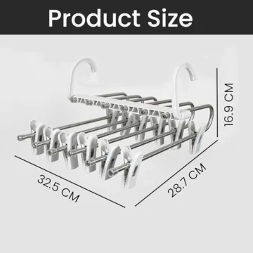 6-Tier Adjustable Pants Hanger for Space Saving Organization
