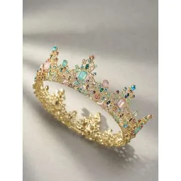 SWEETV Queen Crown for Women - Baroque Tiaras & Costume Tiara Headpiece