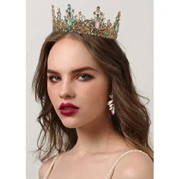 SWEETV Queen Crown - Baroque Tiaras for Women