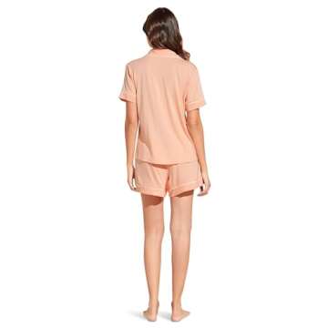 Eberjey Gisele Relaxed Short PJ Set Peach Parfait XS