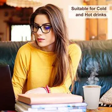 50 Pack 8 Oz Disposable Paper Cups for Hot and Cold Drinks