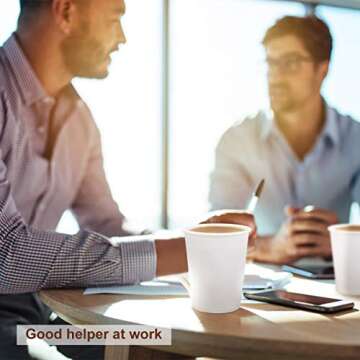 50 Pack 8 Oz Disposable Paper Cups for Hot and Cold Drinks