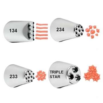 Wilton FBA_418-233 Cake Decorating Tip, Multi Opening, Silver