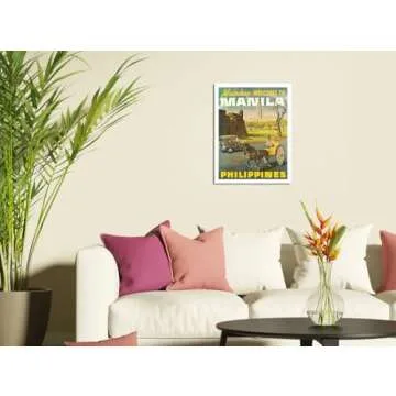 Manila Philippines - Mabuhay (Welcome) - Vintage Travel Poster c.1950s - Master Art Print (Unframed) 9in x 12in