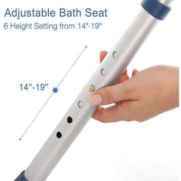 GreenChief Adjustable Shower Chair for Seniors and Disabled