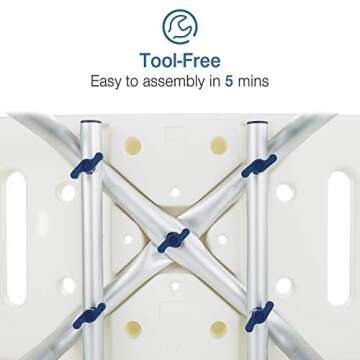 GreenChief Adjustable Shower Chair for Seniors and Disabled