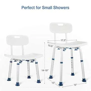 GreenChief Adjustable Shower Chair for Seniors and Disabled