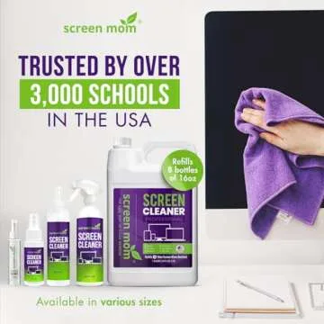 Screen Mom Screen Cleaner Spray and Microfiber Cloth 8oz