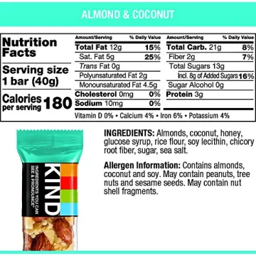 KIND Almond & Coconut Bars Delicious Snack Pack