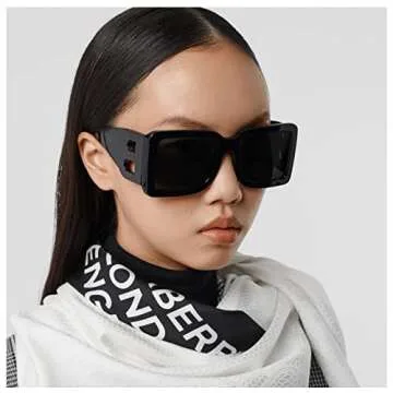 Bouryo Fashion Big Square Sunglasses for Trendy Style