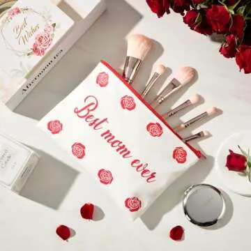 Mothers Day Gifts for Mom, Elegant Rose Gift Basket for Women, Unique Gifts for Mom from Daughter Son Husband Family, Coffee Mug Glass Drinking Set, Mother's Day, Birthday, Christmas Gift Box