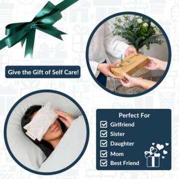 SANSEVO Lavender Eye Pillow - Weighted Eye Pillows for Relaxation Sleeping Meditation Yoga Eye Pillo...