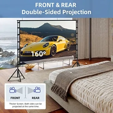 Towond 150 inch Portable Projector Screen with Stand
