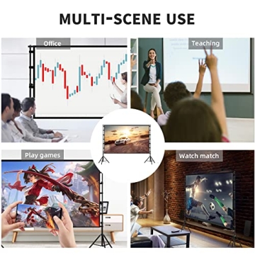 Towond 150 inch Portable Projector Screen with Stand
