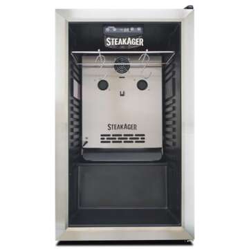 SteakAger PRO 40 Home Beef Dry Aging Refrigerator, Enjoy Dry-Aged Steak Perfection at Home, Black an...