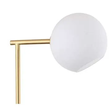 JONATHAN Y JYL1000A Charles 20.5" Metal/Marble LED Table Lamp Contemporary Modern Bedside Desk Nightstand Lamp for Bedroom Living Room Office College Bookcase LED Bulb Included, Gold/White