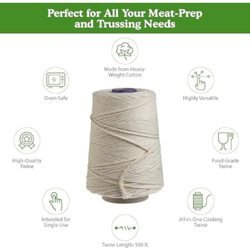 Heavy Duty Butcher's Cooking Twine - 500ft Cotton String
