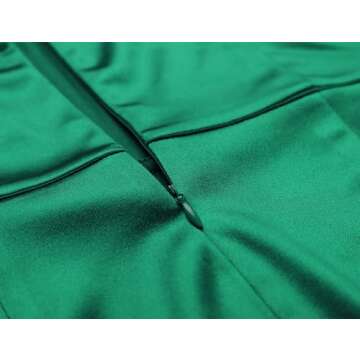 MUXXN Women's 30s Brief Elegant Sleeveless Mermaid Evening Cocktail Formal Long Dress Green 2XL