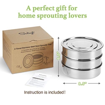 Brilliant Stainless Steel Seed Sprouter Kit for Home Gardens