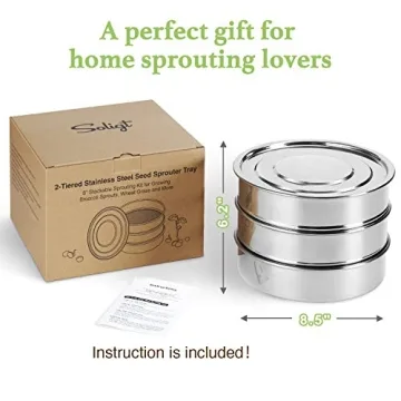 Brilliant Stainless Steel Seed Sprouter Kit for Home Gardens