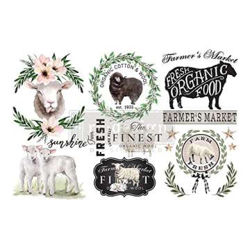 Redesign Decor Transfers-Sweet Lamb 6"x12" Furniture Transfer Bathroom Redesign Décor 655350653460