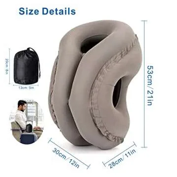 ILEISURELY Inflatable Travel Pillow for Comfortable Travel Support