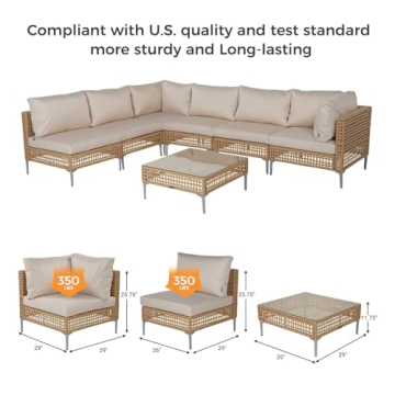 Grand Patio 7-Piece Wicker Patio Set - Stylish Comfort Outdoors