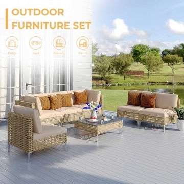 Grand Patio 7-Piece Wicker Patio Set - Stylish Comfort Outdoors