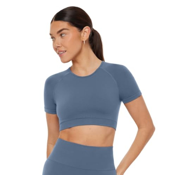 PAVOI ACTIVE SculptForm Collection | Women's Sculpting Seamless Crop Top High Support Breathable Sho...