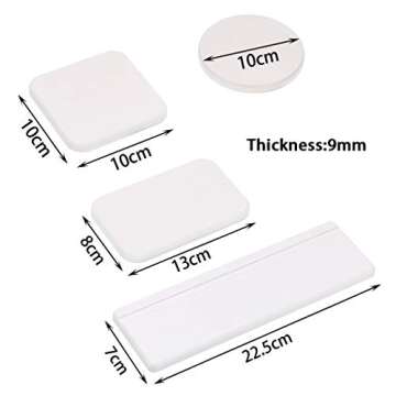 OwnMy Set of 4 Water Absorbent Diatomite Drink Coasters, Diatomaceous Earth Soap Holder Water Drying...