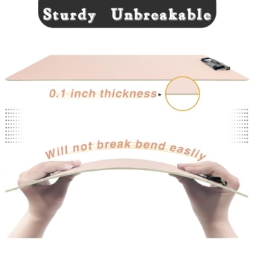 Colorful 4 Pack Plastic Clipboards for All Uses