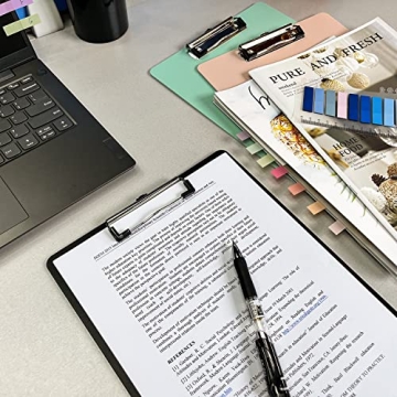 Colorful 4 Pack Plastic Clipboards for All Uses