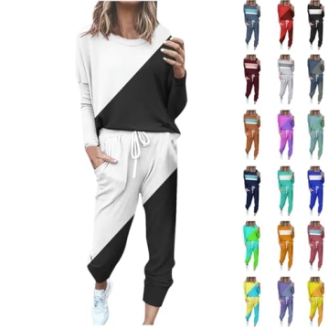 Bacrelax Black Friday Deals 2024 - Women’s 2 Piece Lounge Jogger Sets