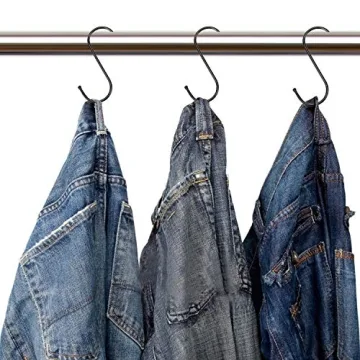 Evob 30 Pack Black Steel Heavy Duty Hanging Hooks