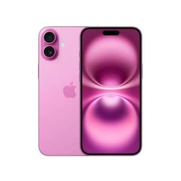 Apple iPhone 16, US Version, 128GB, Pink - Unlocked (Renewed Premium)