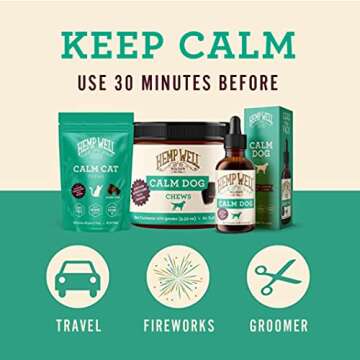 Hemp Well Calm Dog Soft Chews for Anxiety Relief and Relaxation