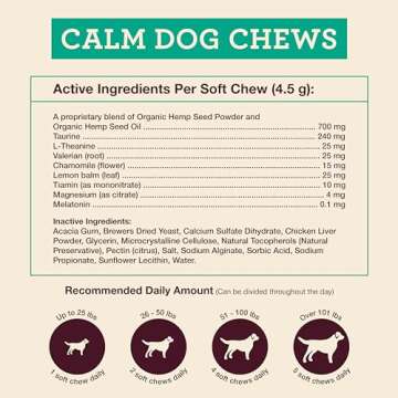 Hemp Well Calm Dog Soft Chews for Anxiety Relief and Relaxation