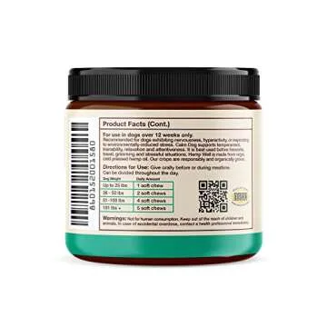 Hemp Well Calm Dog Soft Chews for Anxiety Relief and Relaxation