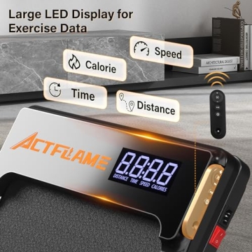 Compact ACTFLAME Portable Treadmill with Incline Feature