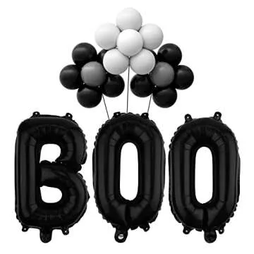 AIEX 16inch Halloween Boo Balloons for Spooky Fun