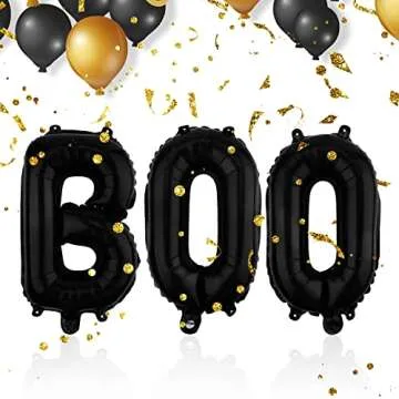 AIEX 16inch Halloween Boo Balloons for Spooky Fun